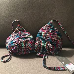 NWT Patterned Bikini Top